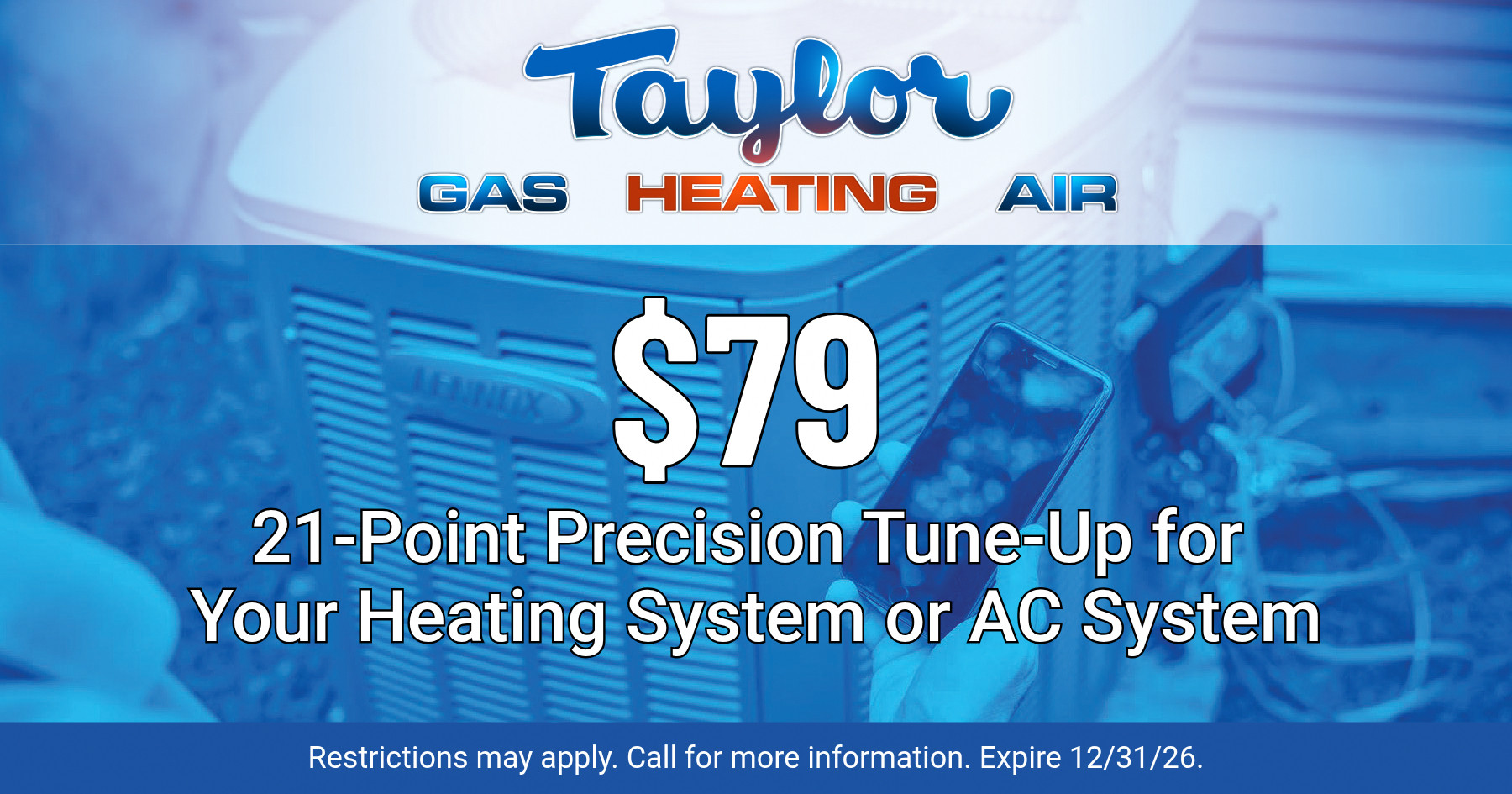 $79 tune-up for heating system OR AC system.